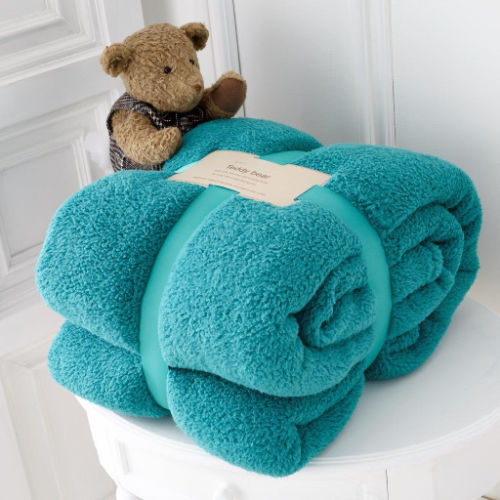 Teddy Collection Throw 200cm x 240cm Teal