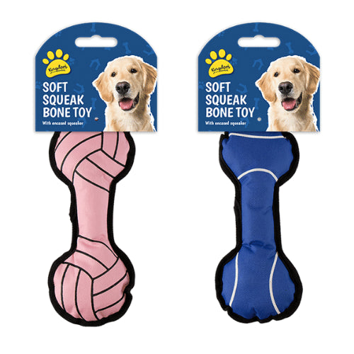 Polyester Squeaky Dog Bone Toy