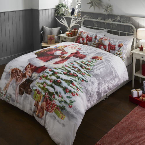 Illustrated Father Christmas Duvet Set