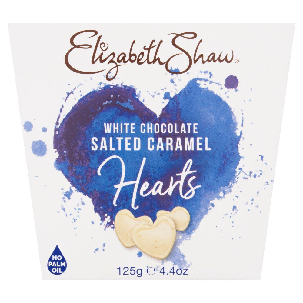 Elizabeth Shaw White Chocolate Salted Caramel Hearts 125g