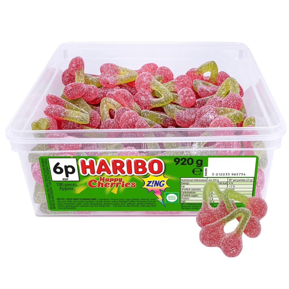 Haribo Happy Cherries Zing 6p Tub 920g