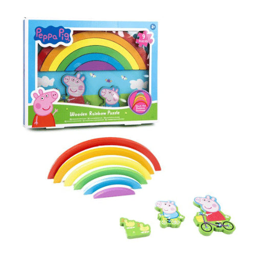 Peppa Pig 3D Wooden Rainbow Puzzle