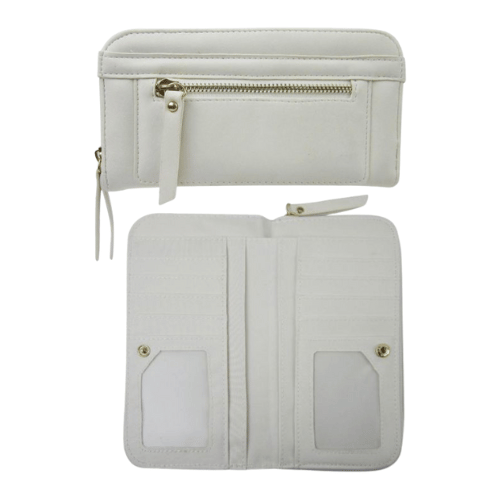 Simple Zip Purse White