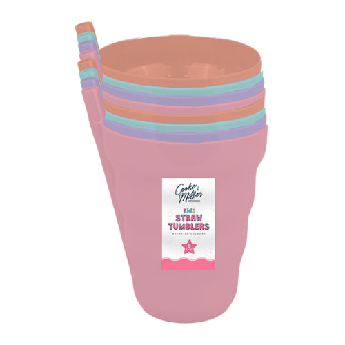 Girls Straw Tumblers 8 Pack