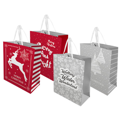 Christmas Traditional Medium Gift Bags 2 Pack