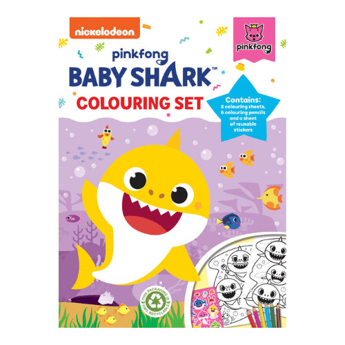 Official Baby Shark Colouring Set