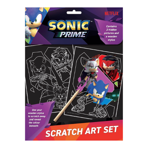 Official Sonic Prime Scratch Art Set