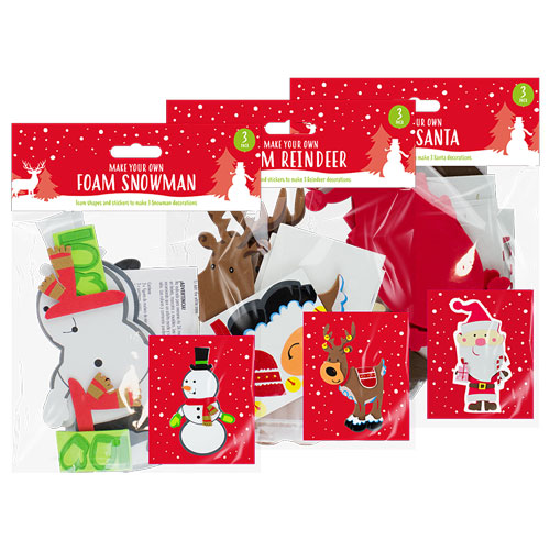 Christmas Foam Craft Characters Assorted