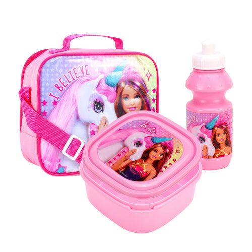 Official Barbie Lunch Bag 3 Piece Set