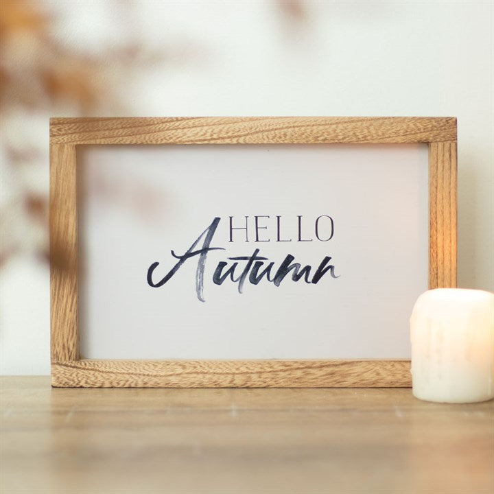 Hello Autumn Wooden Frame SignHello Autumn Wooden Frame Sign