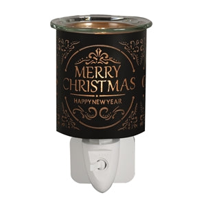 Black Plug-In 3D Wax Melter - Merry Christmas 13cm