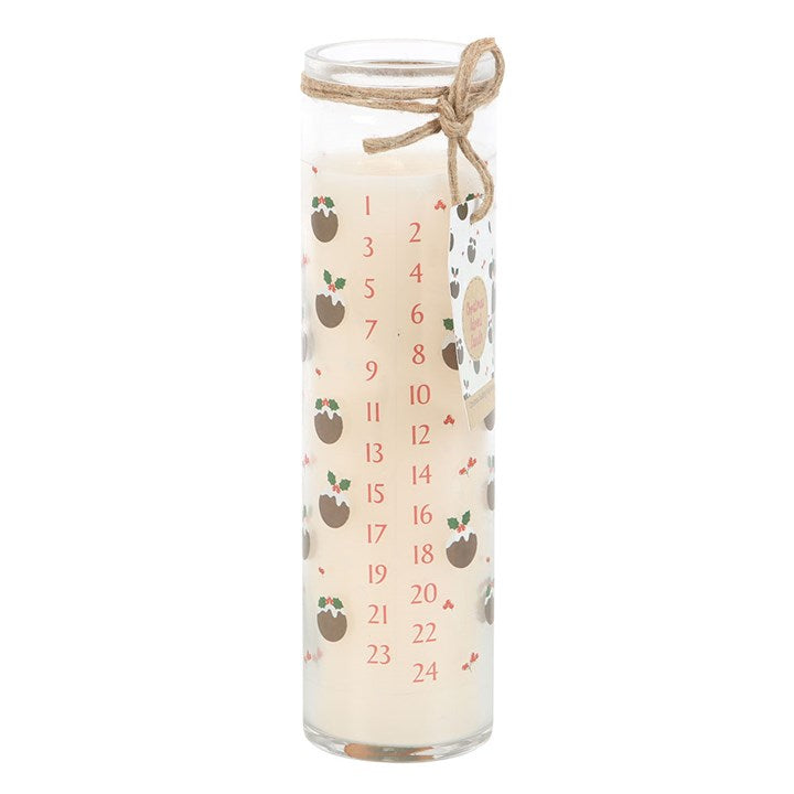 Christmas Pudding Advent Tube Candle