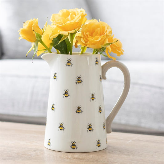 17cm Bee Ceramic Flower Jug