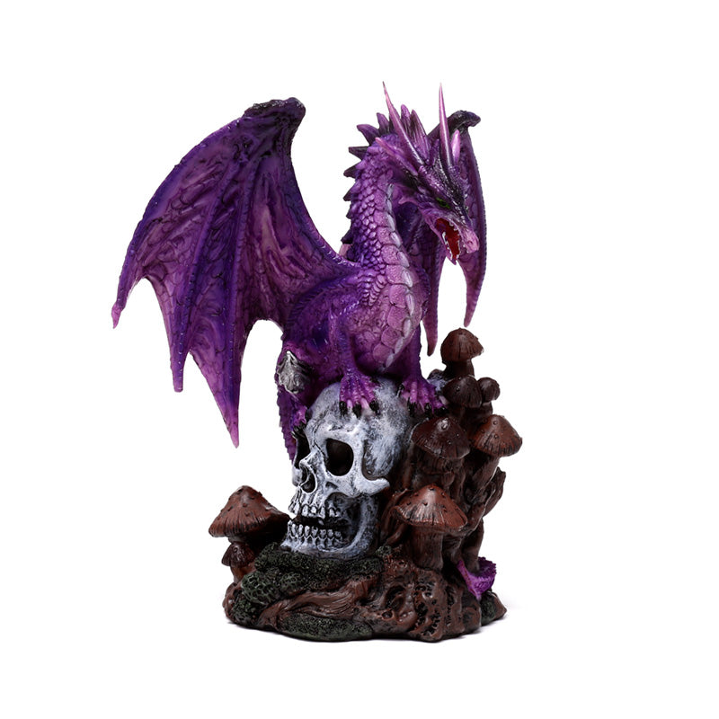 Enchanted Nightmare Dragon - Amethyst Spirit of the Forest Skull