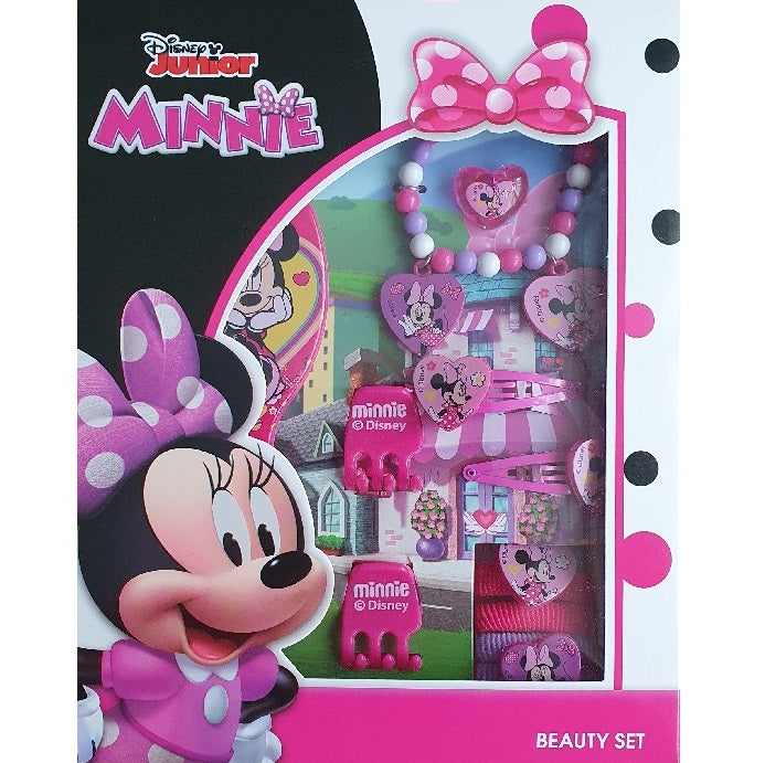 Disney Minnie Mouse 11pcs Hair & Jewelry Beauty Set