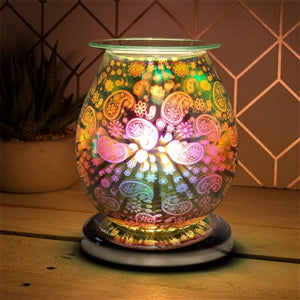 Touch Sensitive Round Aroma Lamp - Paisley