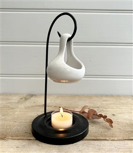 Tear Drop Style Wax Melter / Oil Burner - White