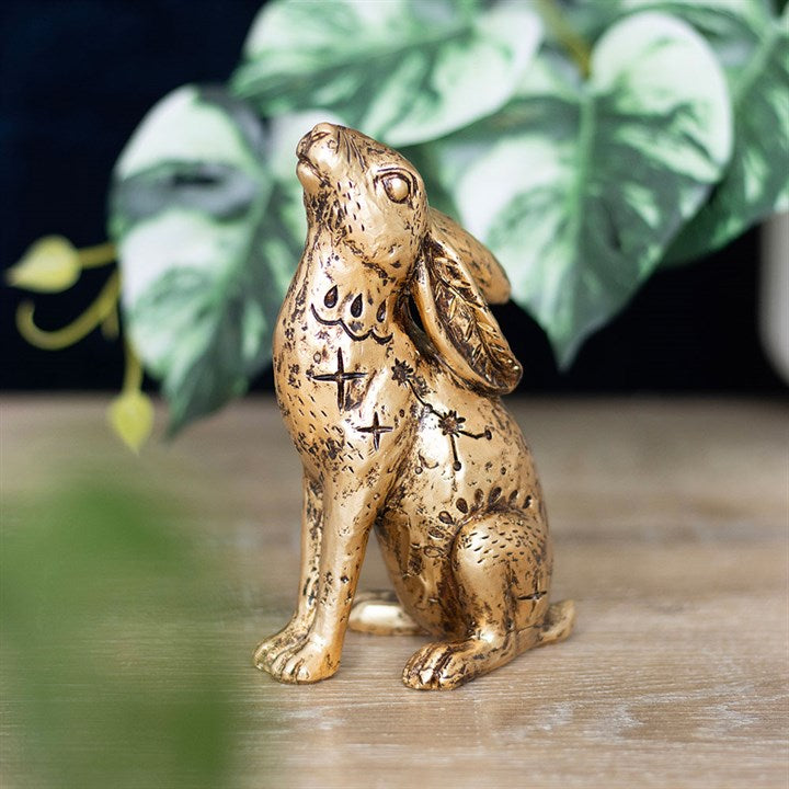 13cm Resin Midnight Hare Ornament