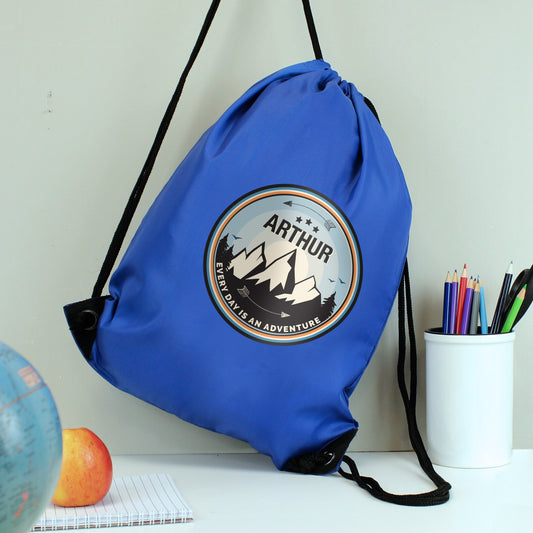 Personalised Adventure Blue Kit Bag