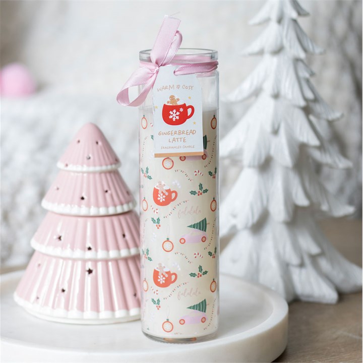 Sugarplum Fun Christmas Print Tube Candle