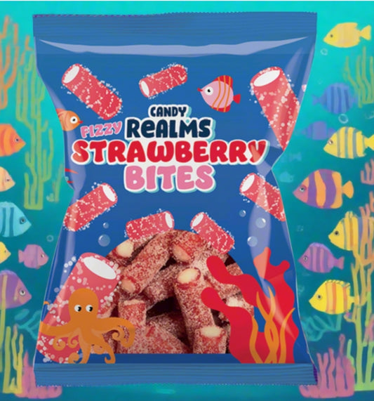 Candy Realms Fizzy Strawberry Bites Bag 170g