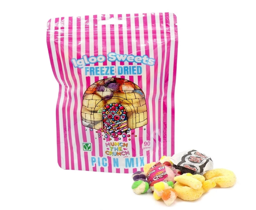 Igloo Pink Pic n Mix Freeze Dried Sweets Pouch 90g