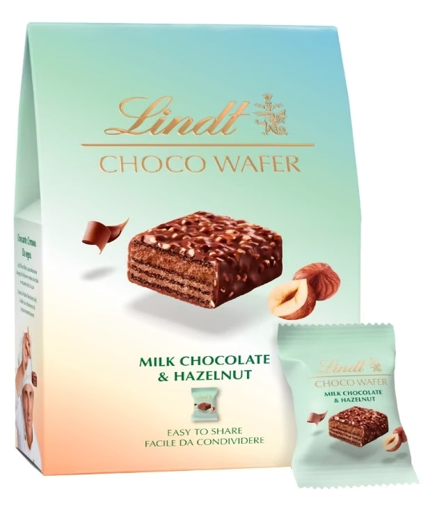 Lindt CHOCO WAFER Milk Chocolate & Hazelnut Sharing Box 135g