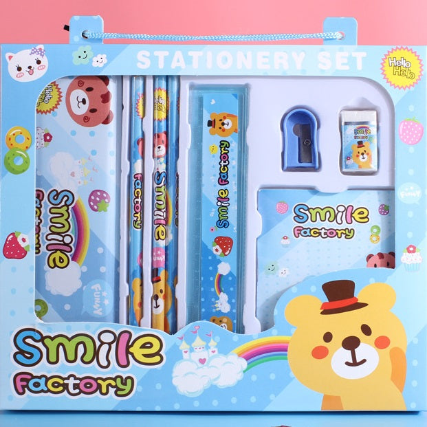 Smile Factory Cute Blue Bunny Stationary Gift Set