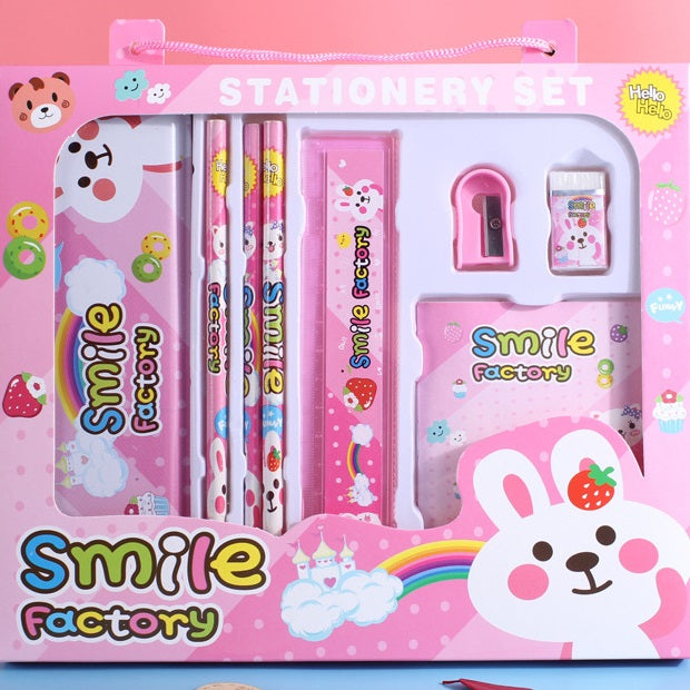 Smile Factory Cute Pink Bunny Stationary Gift Set