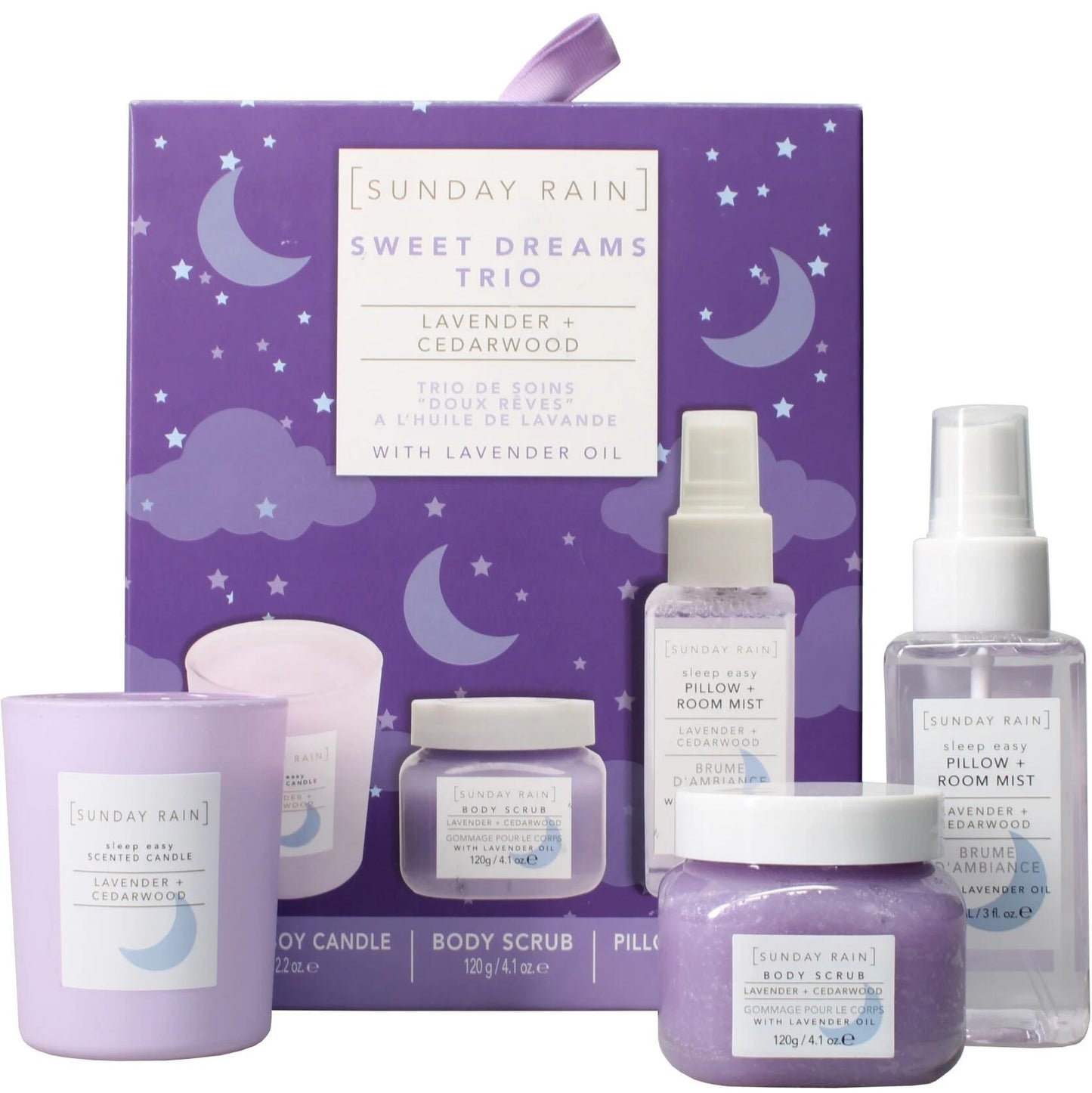 Sunday Rain Sweet Dreams Lavender + Cedarwood Trio Gift Set