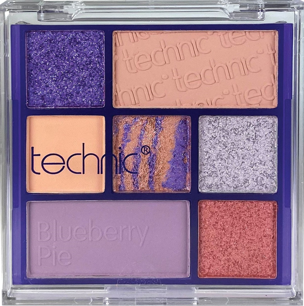 Technic 7 Colours Pressed Pigment Eyeshadow Palette – Blueberry Pie