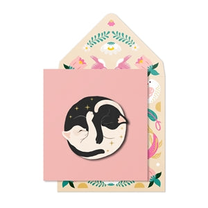 Cats Hugging Card 16cm