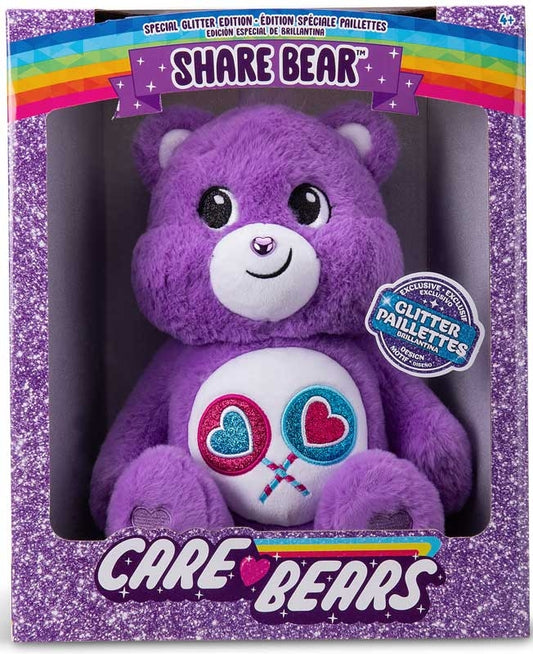 Care Bears 35cm Glitter Belly Medium Plush - Share Bear