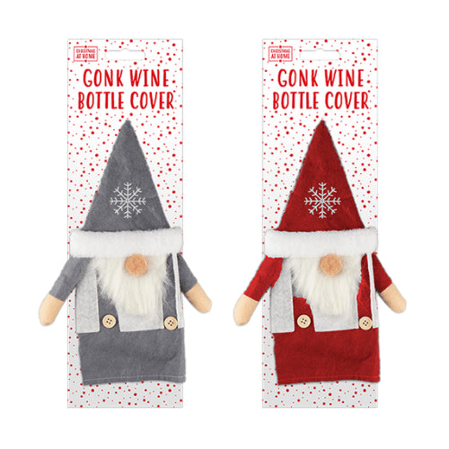 Christmas Gonk Wine Bottle Cover