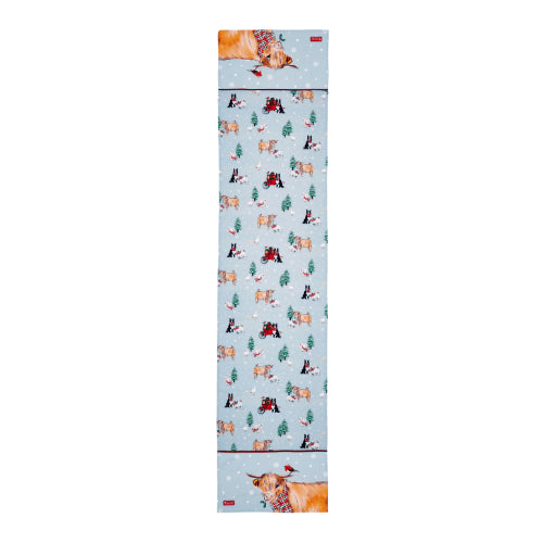 Cooksmart 'Christmas On The Farm' 100% Cotton Table Runner