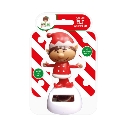 Christmas Elf Solar Wobbler