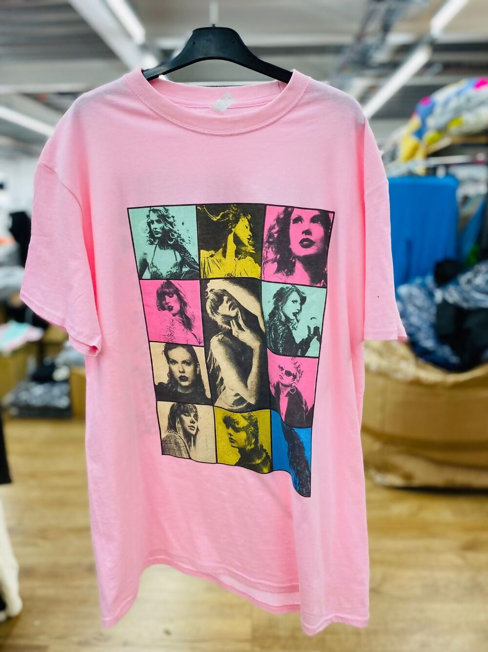 Pink Taylor Swift Print T-Shirt Fan Concert Eras