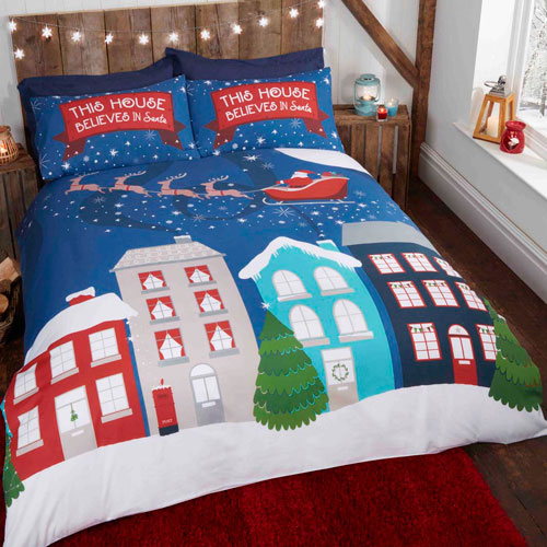 Christmas Duvet Set Glow in the Dark Midnight At Christmas KING