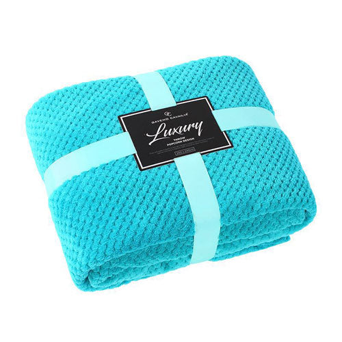 Luxury Popcorn Throw Teal 150 x 200cm