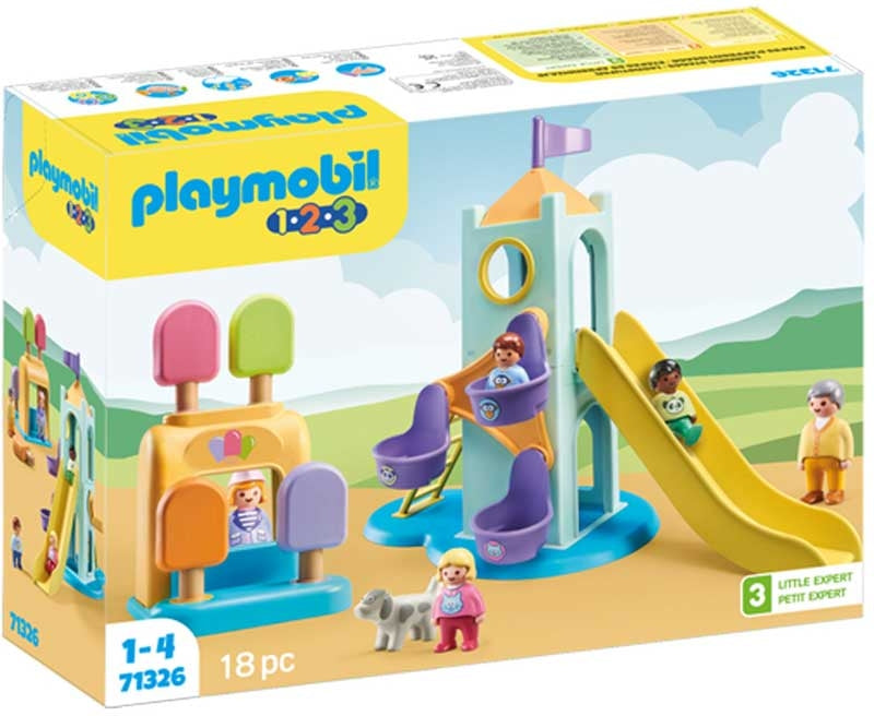 Playmobil 1.2.3 Adventure Tower With Ice Cream Booth