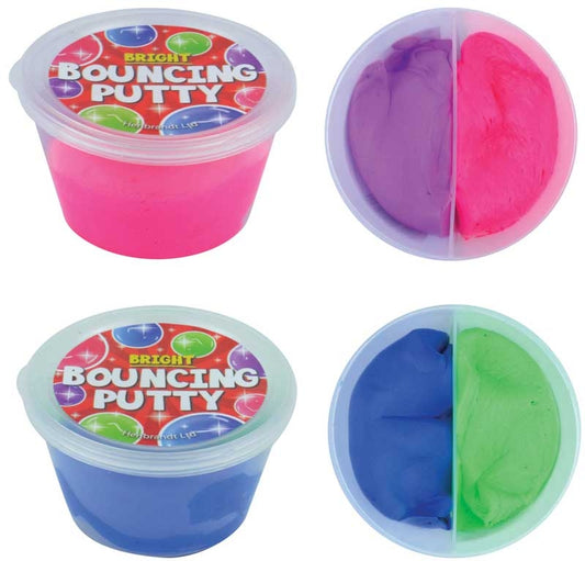 Putty Bouncing 2 Tone Tub 30g 7cm X 4cm 2 Assorted